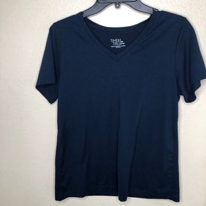 Time and Tru Blue V-Neck Shirt